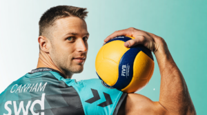 Jordan Canham setzt seine Kraft auch in der kommenden Saison für die SWD powervolleys ein. Foto: powervolleys/Justus Stegemann